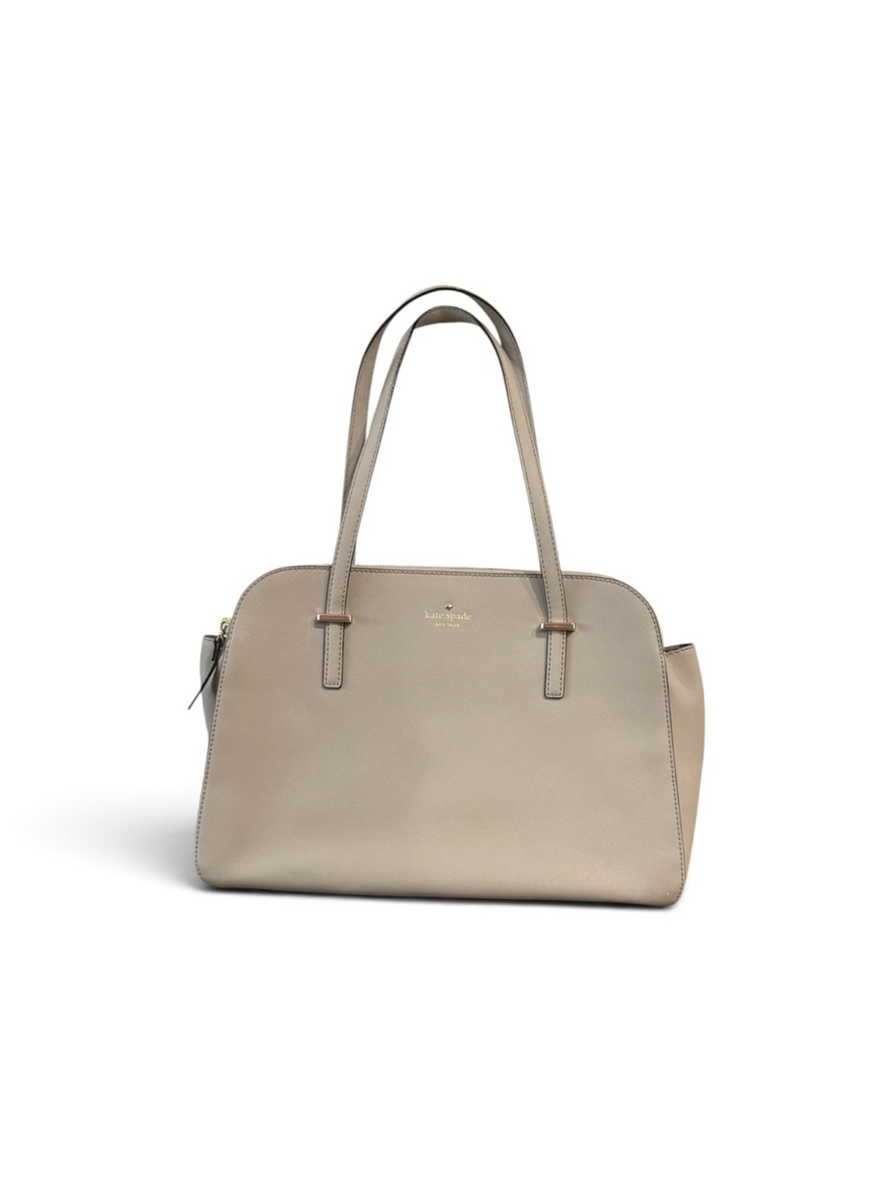 Kate Spade Cedar Street Maise Leather Satchel Beige